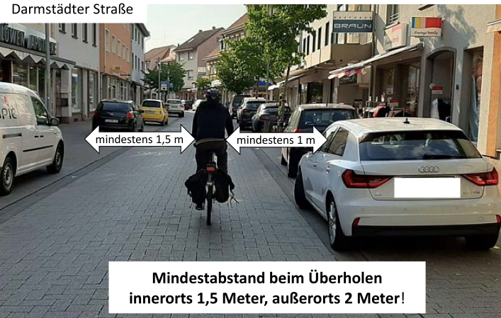 Mindestabstand bei Überholen Mindestabstand bei Überholen